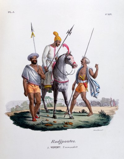 Rajputs, 1828 by Marlet et Cie