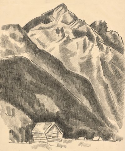 Mountain landscape (Garmisch-Partenkirchen) by Marsden Hartley