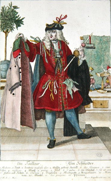 The Tailor, c.1735 by Martin Engelbrecht