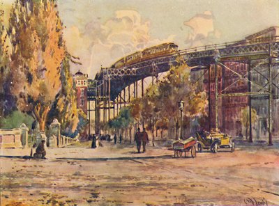 Elevated Railway, New York by Martin Lewis