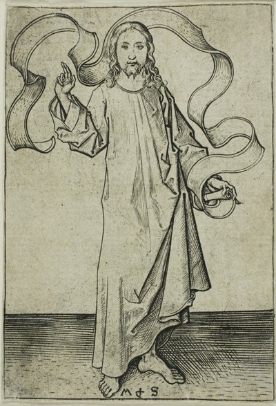 Christ Blessing by Martin Schongauer