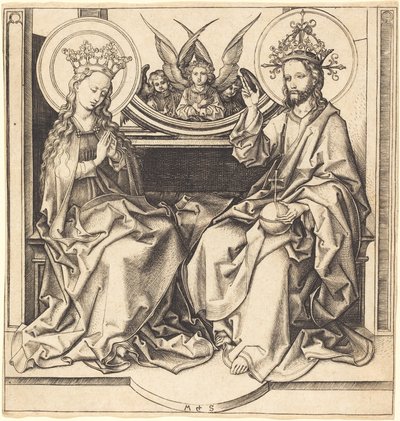 Christ Blessing the Virgin by Martin Schongauer