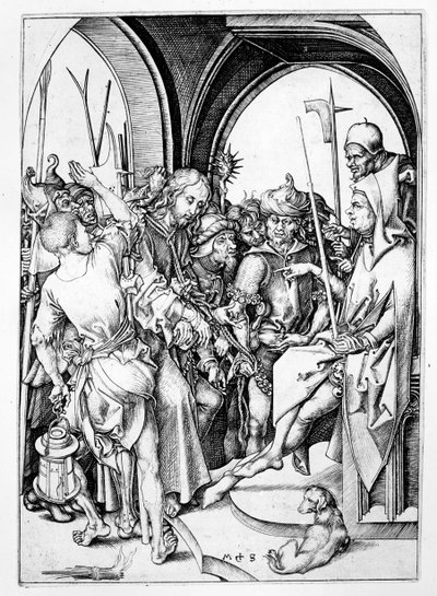 Christ before Annas by Martin Schongauer