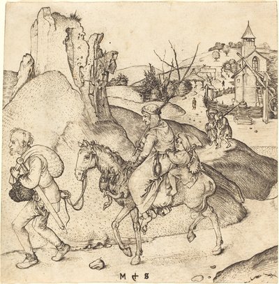 Peasant Family Going to Market by Martin Schongauer