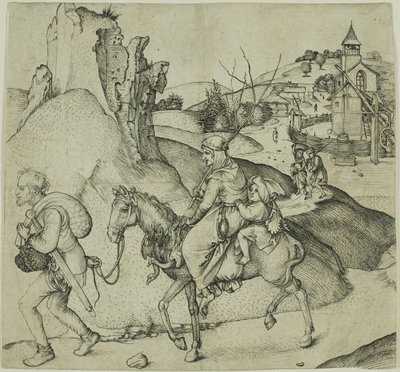 Peasant Family Going to Market by Martin Schongauer