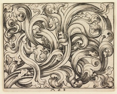 Horizontal Ornament on Light Background by Martin Schongauer