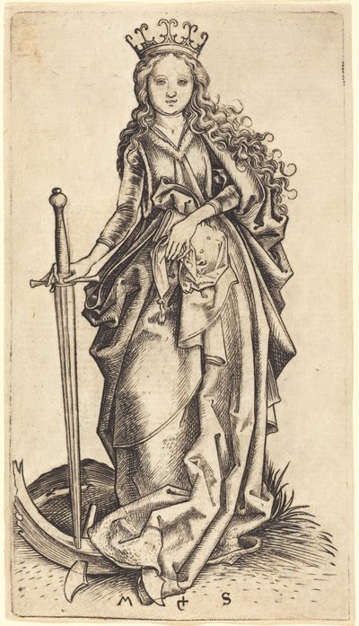 Saint Catherine of Alexandria by Martin Schongauer