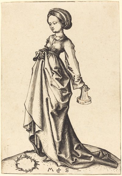 Second Foolish Virgin by Martin Schongauer