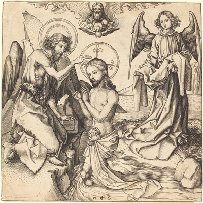 The Baptism of Christ by Martin Schongauer