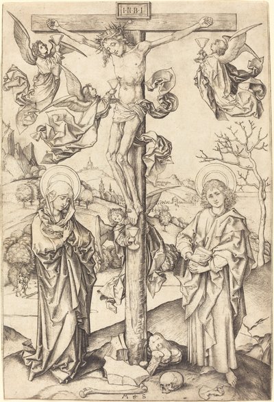 The Crucifixion with Four Angels by Martin Schongauer
