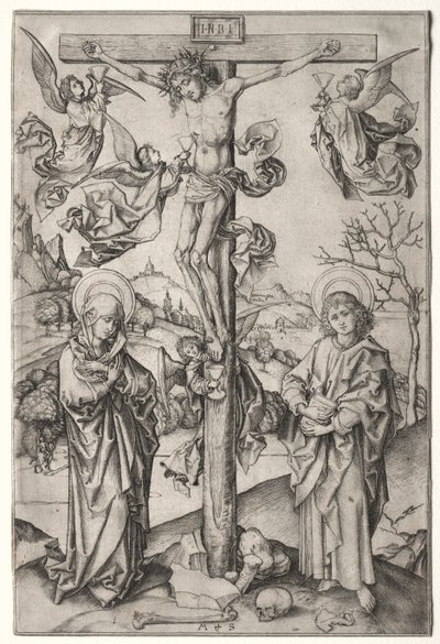 The Crucifixion with Four Angels by Martin Schongauer