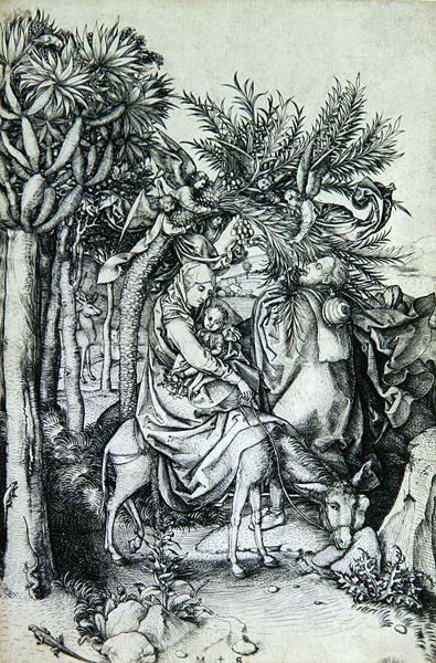 The Flight into Egypt by Martin Schongauer