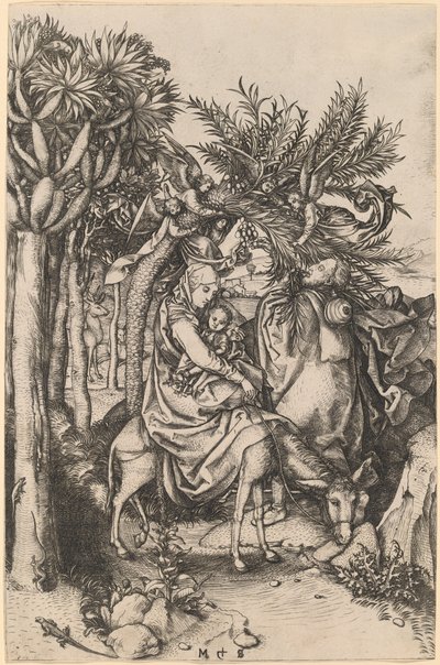 The Flight into Egypt by Martin Schongauer