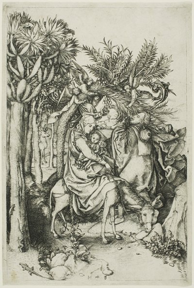 The Flight into Egypt by Martin Schongauer