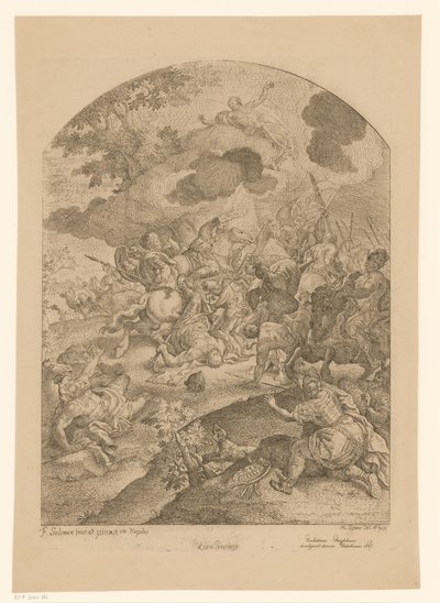 Battle Scene with Appearance of Christ by Martin Speer