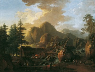 Landscape with Hammer Mill by Martin von Molitor