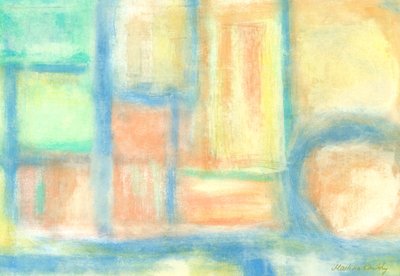 Light-filled Rooms Composition Pastel by Martina Konitzky