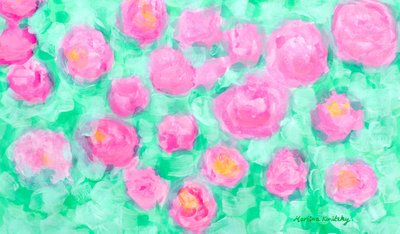 Rose Blossoms Rose Bush by Martina Konitzky