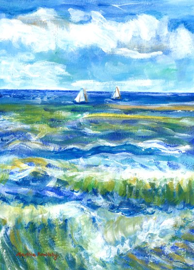 Saintes-Maries-de-la-Mer (Homage to Vincent van Gogh) by Martina Konitzky
