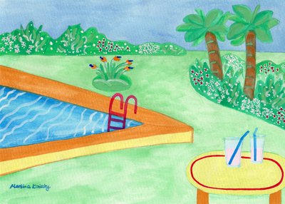 Before the Rain at the Pool by Martina Konitzky