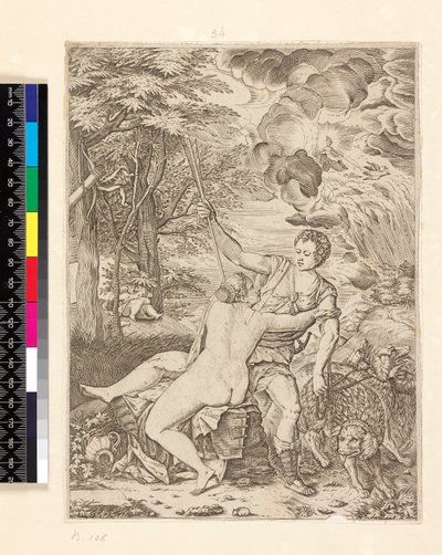 Venus and Adonis, c.1560-c.1580 by Martino Rota