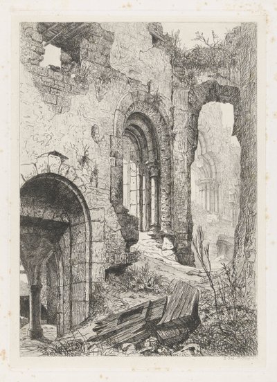 Castle of Vianden by Martinus Antonius Kuytenbrouwer jr.