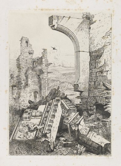 Ruins of Bourscheid Castle by Martinus Antonius Kuytenbrouwer jr.