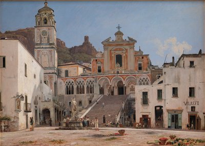 View of the Square in Amalfi by Martinus Rorbye