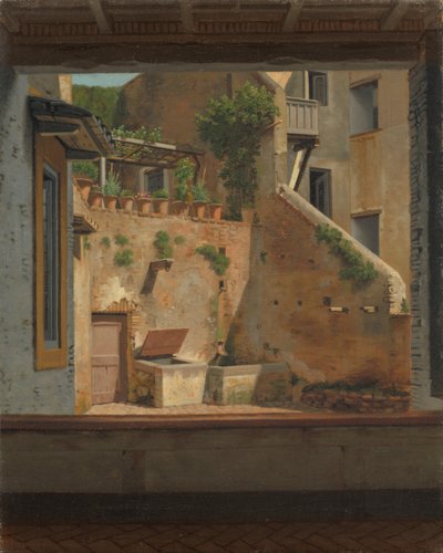 A Courtyard in Rome. Copy after Eckersberg by Martinus Rørbye