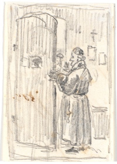 A Clergyman at a Half-Open Door by Martinus Rørbye
