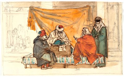 A Turkish Notary Drafting a Marriage Contract by Martinus Rørbye