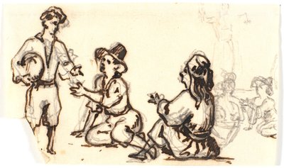 Italian Figure Sketches by Martinus Rørbye