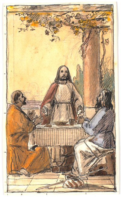 Christ and the Two Disciples in Emmaus by Martinus Rørbye