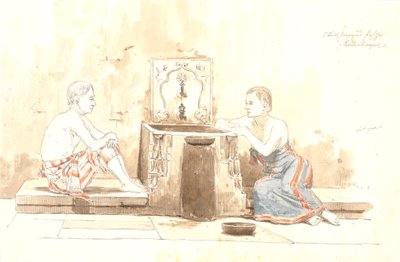 Two Men at a Well by Martinus Rørbye