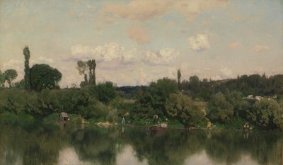 On the Seine by Martín Rico y Ortega