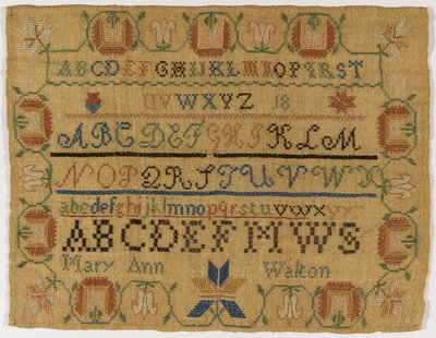 Sampler by Mary Ann Walton