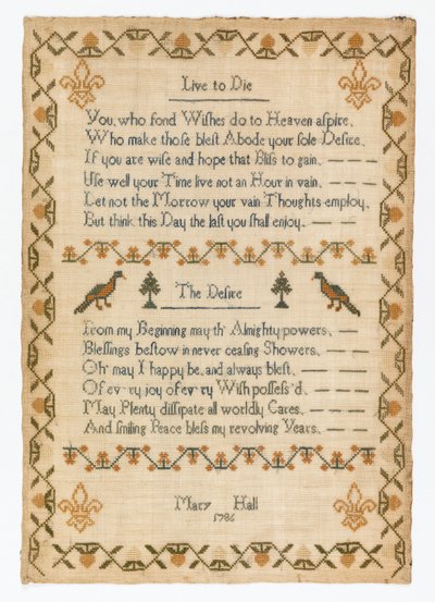 Mourning Sampler by Mary Bechler