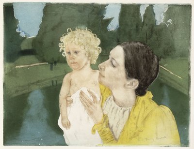 By the Pond by Mary Cassatt