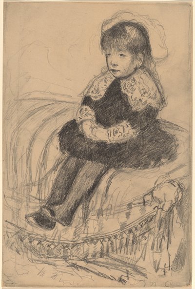 Child Seated on a Sofa by Mary Cassatt