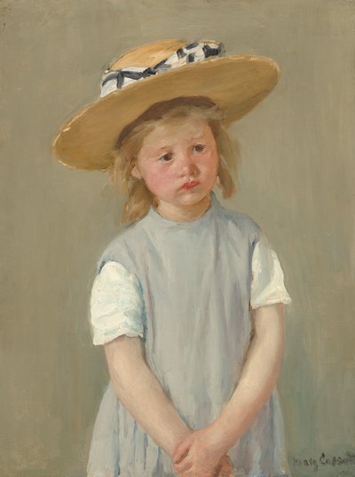 Child in a Straw Hat, c. 1886 by Mary Cassatt