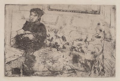 Interior: On the Sofa, c. 1883 by Mary Cassatt