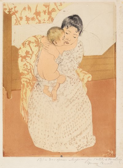 Maternal Caress by Mary Cassatt