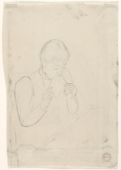 The Letter verso, 1890-1891 by Mary Cassatt