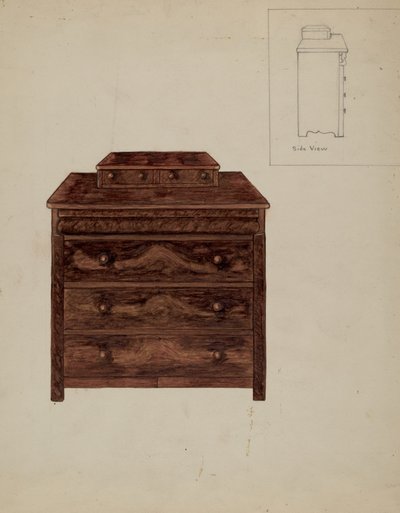 Old Dresser by Mary E Humes