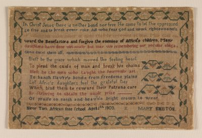 Sampler by Mary Emiston