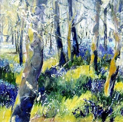 Bluebells and Yellow by Mary Smith
