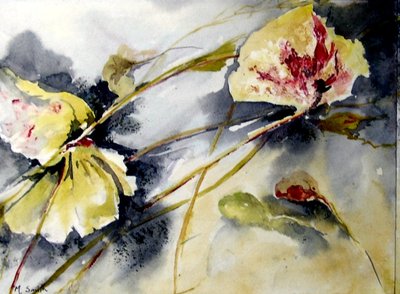 Lily Leaves Drifting by Mary Smith