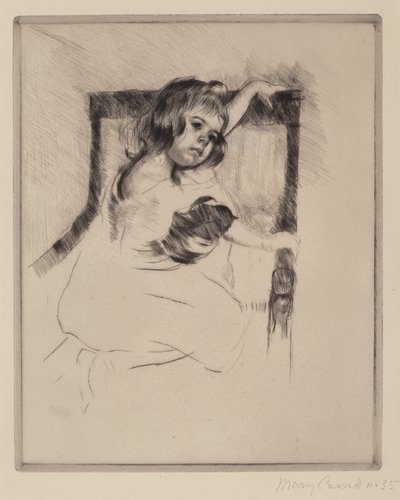 Kneeling in an Armchair (Margot), c.1903 by Mary Stevenson Cassatt