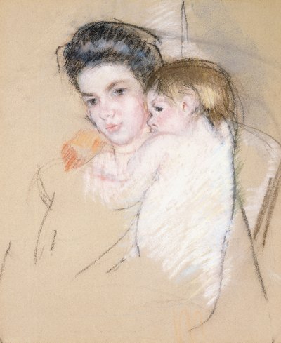 Mother and Nude Child by Mary Cassatt