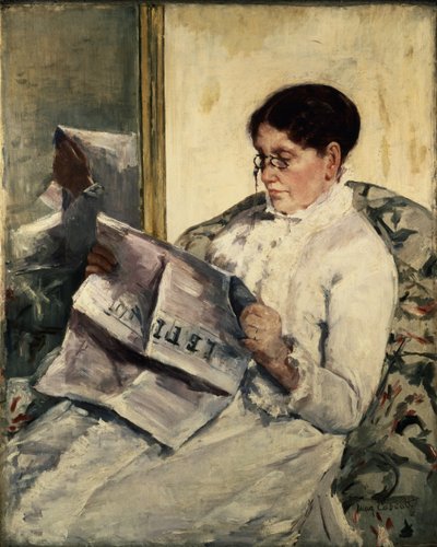Reading Le Figaro by Mary Cassatt